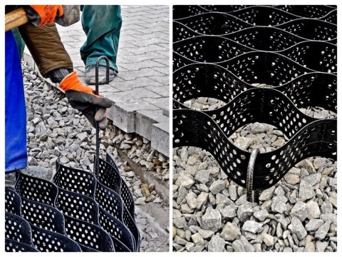 Geokrata Komórkowa do Stabilizacji Dróg, Skarp, Parkingów 10cm 3,5x6,6m Geokrata Komórkowa do Stabilizacji Dróg, Skarp, Parkingów 10cm 3,5x6,6m