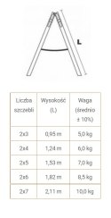 DRABINA DREWNIANA BRAKET STANDARD 2X3 SZCZEBLE 95CM DRABINA DREWNIANA BRAKET STANDARD 2X3 SZCZEBLE 95CM