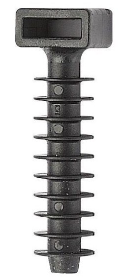 KOŁEK MONTAŻOWY CZARNY DO OPASEK F=8MM BMKN5458E 1SZTUKA