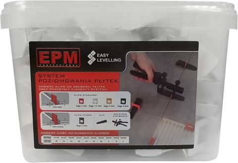 KLIPSY SYSTEM UKŁADANIA PŁYTEK EASY LEVELING 200SZT. 1,5MM