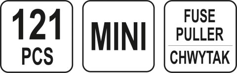 ZESTAW 121 BEZPIECZNIKÓW PŁYTKOWYCH MINI