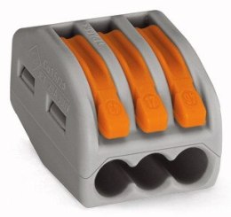 SZYBKOZŁĄCZKA 3X0,08-4MM2 Z DŹWIGNIĄ ZWALNIAJĄCĄ 222-413