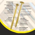 WKRĘT DO DREWNA Z KOŁNIERZEM NA TORX OCYNKOWANY 10*180MM T40 WKRĘT DO DREWNA Z KOŁNIERZEM NA TORX OCYNKOWANY 10*180MM T40