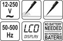 PRÓBNIK NAPIĘCIA 12-250V LCD PRÓBNIK NAPIĘCIA 12-250V LCD