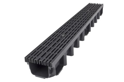 ODWODNIENIE LINIOWE 1000*98 KANAŁ Z KRATĄ PP LINE A15 CZARNY