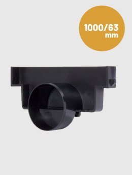 ODWODNIENIE LINIOWE 1000*63 ZAŚLEPKA PRAWA - ODPŁYW