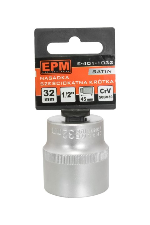 NASADKA KRÓTKA 1/2'' 6-KĄTNA SATIN 18MM