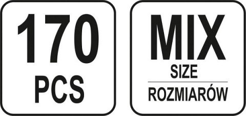 WKRĘTY /PODKŁADKI DO KAROSERII MIX 170SZT