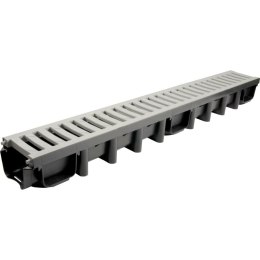 ODWODNIENIE LINIOWE 1000*98 KANAŁ Z KRATĄ PVC A15 POPIEL