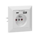 GNIAZDO POJEDYNCZE 2P+Z USB-A + USB-C WYJŚCIE GNIAZDO POJEDYNCZE 2P+Z USB-A + USB-C WYJŚCIE
