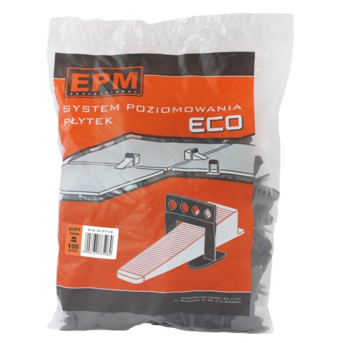 KLIPSY SYSTEM UKŁADANIA PŁYTEK ECO 100SZT 1MM KLIPSY SYSTEM UKŁADANIA PŁYTEK ECO 100SZT 1MM