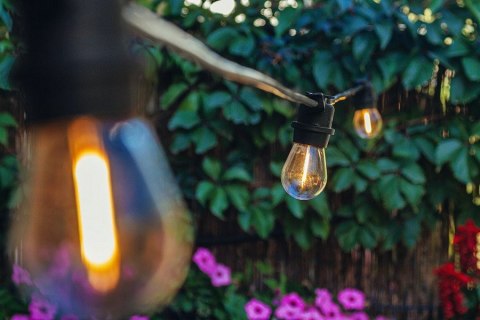 GIRLANDA 20M + 22 ŻARÓWKI FILAMENT