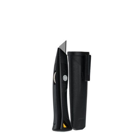 NÓŻ HEAVY DUTY OSTRZE TRAPEZ STAŁE METALOWY CZARNY