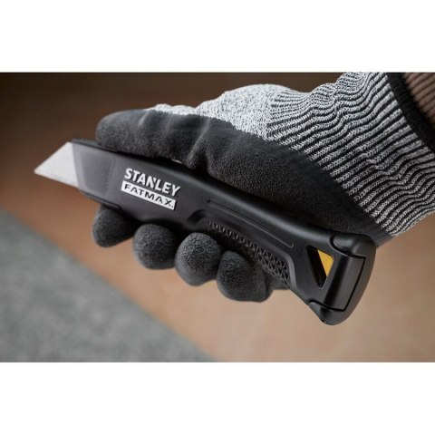 NÓŻ HEAVY DUTY OSTRZE TRAPEZ STAŁE METALOWY CZARNY