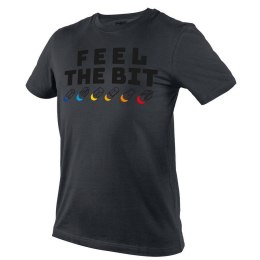 T-SHIRT Z NADRUKIEM FEEL THE BIT ROZMIAR L
