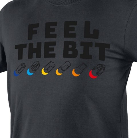 T-SHIRT Z NADRUKIEM FEEL THE BIT ROZMIAR XL