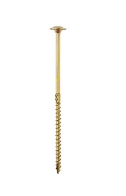 WKRĘT DO DREWNA Z KOŁNIERZEM NA TORX OCYNK ŻÓŁTY 5*60MM T25
