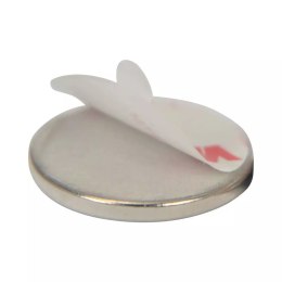 MAGNES NEODYMOWY OKRĄGŁY STAHL 20*2MM SAMOPRZYLEPNY 4SZT