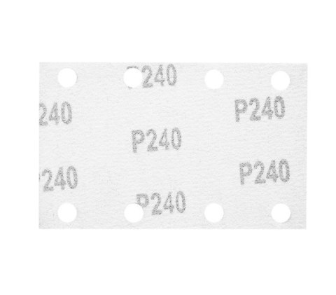 PAPIER ŚCIERNY PROSTOKĄT P240 130*80MM, 8 OTW. 5 SZT. PAPIER ŚCIERNY PROSTOKĄT P240 130*80MM, 8 OTW. 5 SZT.