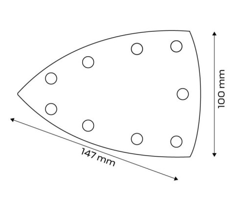 PAPIER ŚCIERNY ŻELAZKO P240 100*147MM,. 9 OTW. 5 SZT. PAPIER ŚCIERNY ŻELAZKO P240 100*147MM,. 9 OTW. 5 SZT.