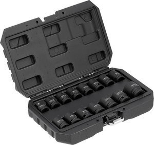 ZESTAW NASADEK UDAROWYCH KRÓTKICH 1/2'' 15 SZT. 10-27 MM ZESTAW NASADEK UDAROWYCH KRÓTKICH 1/2'' 15 SZT. 10-27 MM