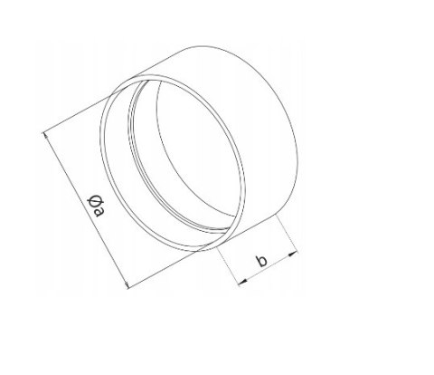 ŁĄCZNIK KANAŁU OKRĄGŁEGO 125MM ŁĄCZNIK KANAŁU OKRĄGŁEGO 125MM