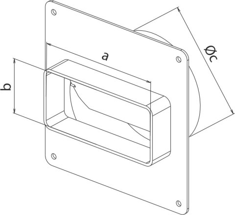 ŁĄCZNIK ZMIENNY KANAŁU PŁASK. 110*55 Z ZAW. ZWROTNYM 100MM ŁĄCZNIK ZMIENNY KANAŁU PŁASK. 110*55 Z ZAW. ZWROTNYM 100MM