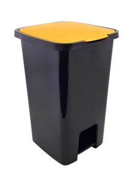 POJEMNIK NA ODPADY SORTA Z PEDAŁEM ŻÓŁTY 45L