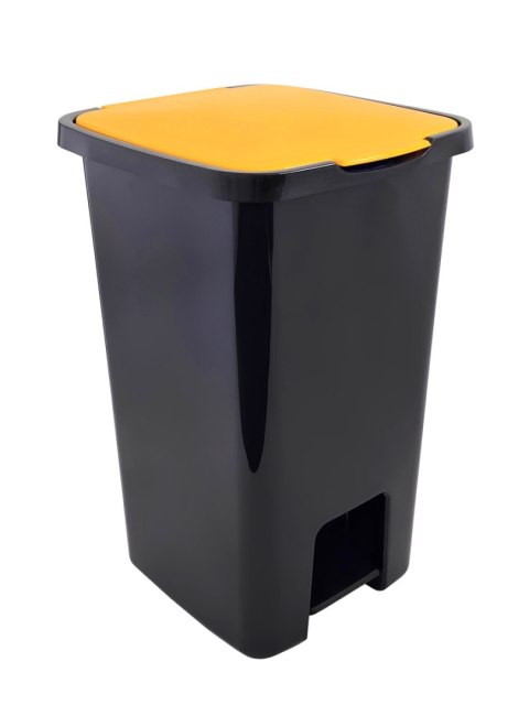 POJEMNIK NA ODPADY SORTA Z PEDAŁEM ŻÓŁTY 45L