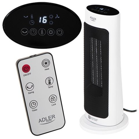 TERMOWENTYLATOR CERAMICZNY LED Z PILOTEM + TIMER 200W AD7738 TERMOWENTYLATOR CERAMICZNY LED Z PILOTEM + TIMER 200W AD7738