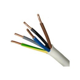 PRZEWÓD YDY 5X2,5 ŻO BIAŁY 450/750V ELPAR