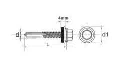 WKRĘT SAMOWIERTNY IMPAX Z EPDM #12MM RAL9011 5.5*32MM ESSVE