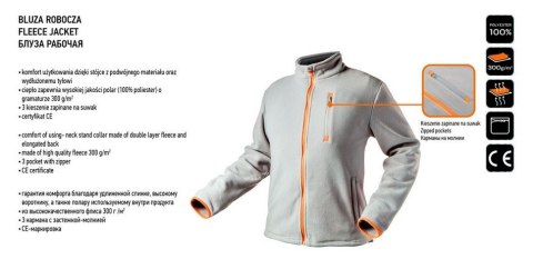 BLUZA POLAROWA SZARA , ROZMIAR M NEO