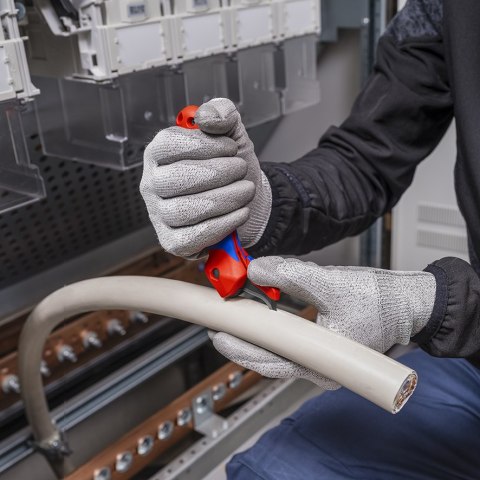 NÓŻ DO ŚCIĄGANIA IZOLACJI ZE STOPKA PROWADZĄCĄ KNIPEX