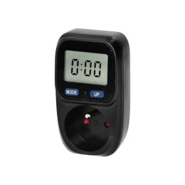 WATOMIERZ, KALKULATOR ENERGII Z WYŚWIETLACZEM LCD, CZARNY ORNO