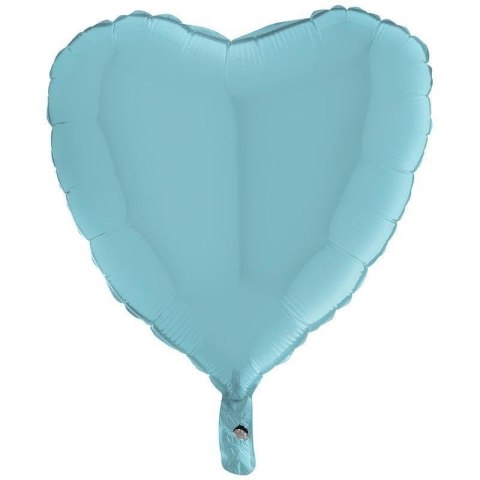 Balon Foliowy - Pastelowy Niebieski, Serce 46 cm, Grabo, pakowane Balon Foliowy - Pastelowy Niebieski, Serce 46 cm, Grabo, pakowane