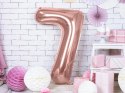 Balon foliowy Cyfra '7', 86cm, różowe złoto Balon foliowy Cyfra '7', 86cm, różowe złoto
