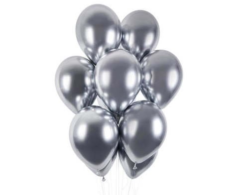 Balony lateksowe, Srebrne Shiny chrom, 33cm, 50 szt. Balony lateksowe, Srebrne Shiny chrom, 33cm, 50 szt.