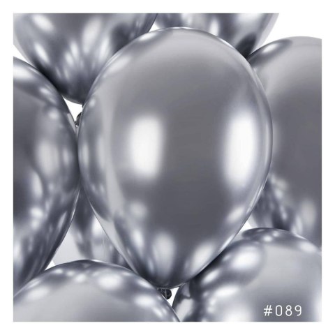 Balony lateksowe, Srebrne Shiny chrom, 33cm, 50 szt. Balony lateksowe, Srebrne Shiny chrom, 33cm, 50 szt.
