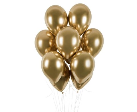 Balony lateksowe, Złote Shiny chrom, 33 cm, 50 szt. Balony lateksowe, Złote Shiny chrom, 33 cm, 50 szt.