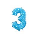 Cyfra 0 Balon Foliowy - 40 cm Niebieska Cyfra 0 Balon Foliowy - 40 cm Niebieska