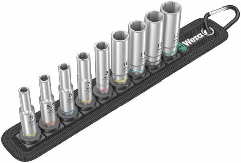 ZESTAW NASADEK UDAROWYCH DŁUGICH 1/4'' 5-13MM, 9CZ. WERA