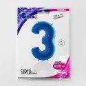 Balon Foliowy Cyfra 3 Niebieska - 102 cm Grabo Balon Foliowy Cyfra 3 Niebieska - 102 cm Grabo