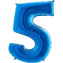 Balon Foliowy Cyfra 5 Niebieska - 102 cm Grabo Balon Foliowy Cyfra 5 Niebieska - 102 cm Grabo