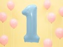 Balon foliowy Cyfra 1, 86cm, jasny niebieski Balon foliowy Cyfra 1, 86cm, jasny niebieski