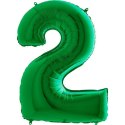 Balon foliowy Cyfra 2 Zielona - 102 cm Grabo Balon foliowy Cyfra 2 Zielona - 102 cm Grabo