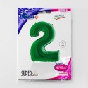 Balon foliowy Cyfra 2 Zielona - 102 cm Grabo Balon foliowy Cyfra 2 Zielona - 102 cm Grabo