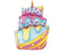 Balon foliowy TORT różowy, mix 77 cm Balon foliowy TORT różowy, mix 77 cm