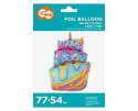 Balon foliowy TORT różowy, mix 77 cm Balon foliowy TORT różowy, mix 77 cm