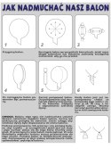 Balon przezroczysty z różowo-czerwonym konfetti i frędzlami, 45cm Balon przezroczysty z różowo-czerwonym konfetti i frędzlami, 45cm